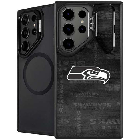 NFL Seattle Seahawks Black & White Galaxy S24 Ultra Kickstand Case