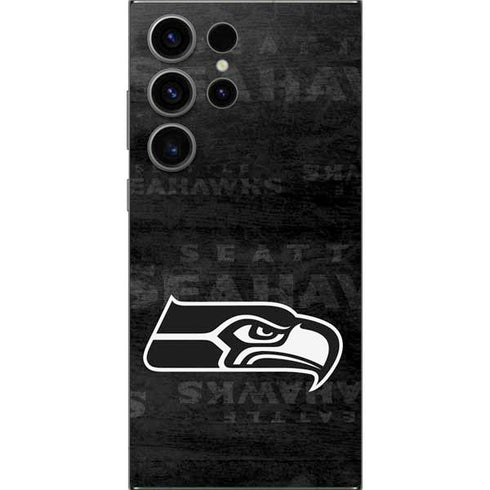 NFL Seattle Seahawks Black & White Galaxy S24 Ultra Skin