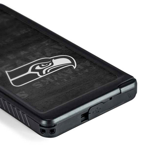 NFL Seattle Seahawks Black & White Galaxy S24 Ultra Waterproof Case