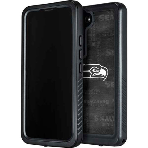 NFL Seattle Seahawks Black & White Galaxy S24 Waterproof Case