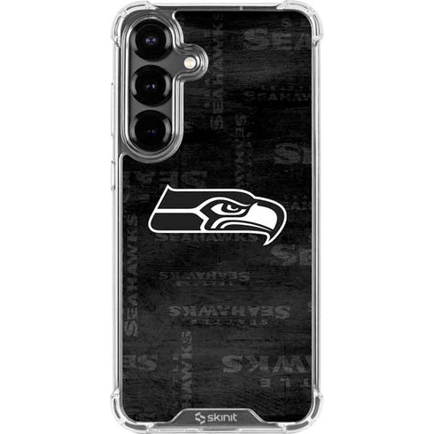 NFL Seattle Seahawks Black & White Galaxy S26 Clear Case