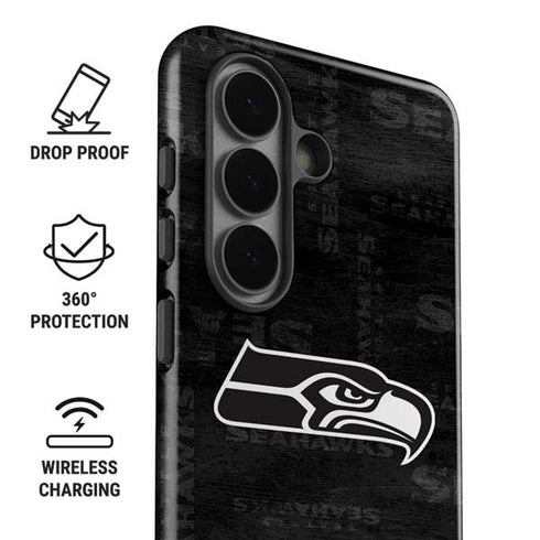 NFL Seattle Seahawks Black & White Galaxy S26 Impact Case