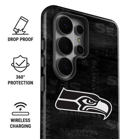 NFL Seattle Seahawks Black & White Galaxy S26 Ultra Impact Case