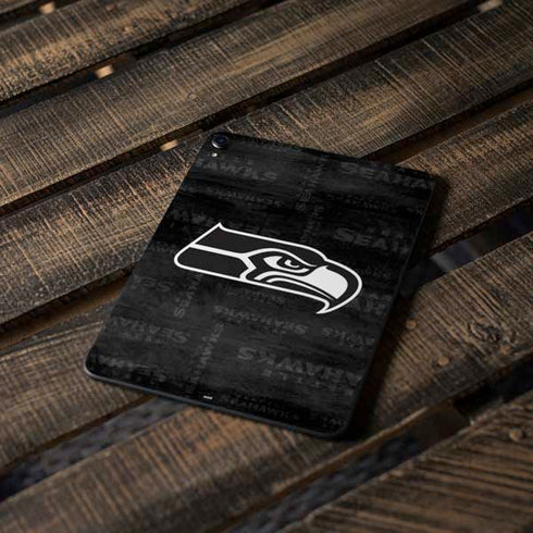 NFL Seattle Seahawks Black & White Apple iPad Pro Skin