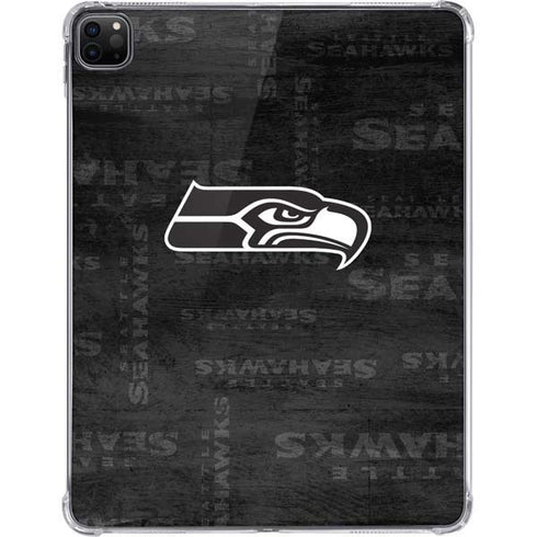 NFL Seattle Seahawks Black & White iPad Pro 11in (2024) Clear Case