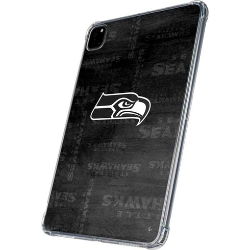 NFL Seattle Seahawks Black & White iPad Pro 11in (2024) Clear Case