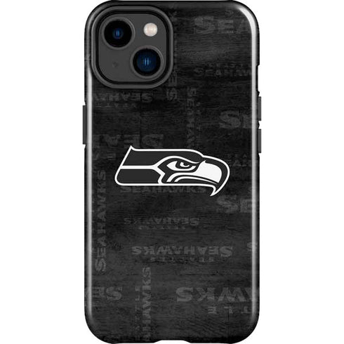 NFL Seattle Seahawks Black & White iPhone 15 Impact Case