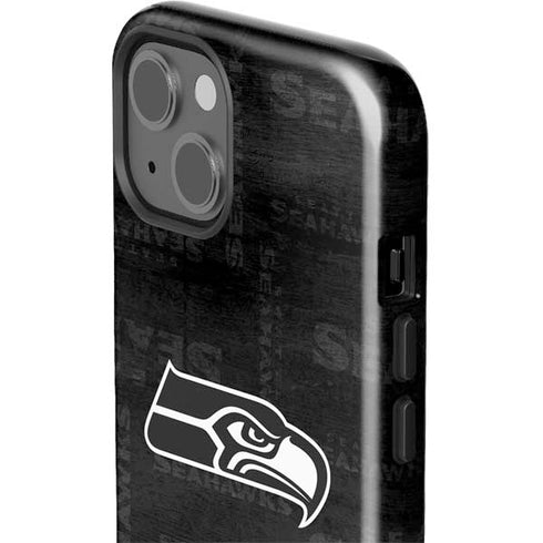 NFL Seattle Seahawks Black & White iPhone 15 Impact Case