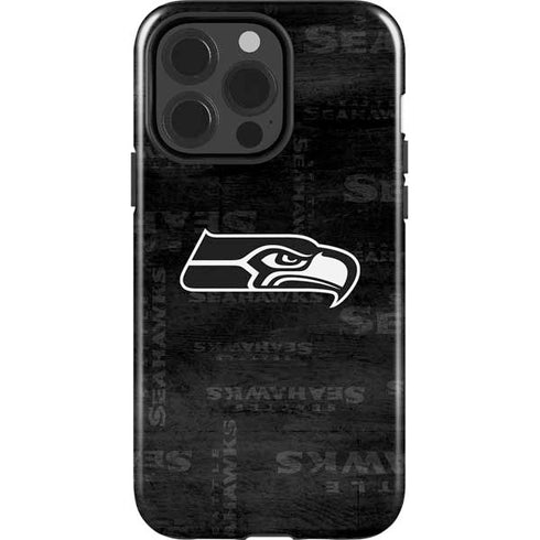 NFL Seattle Seahawks Black & White iPhone 15 Pro Impact Case