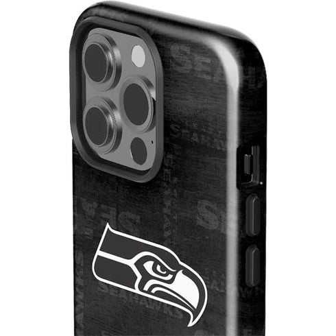 NFL Seattle Seahawks Black & White iPhone 15 Pro Impact Case