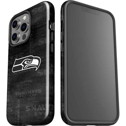 NFL Seattle Seahawks Black & White iPhone 15 Pro Impact Case