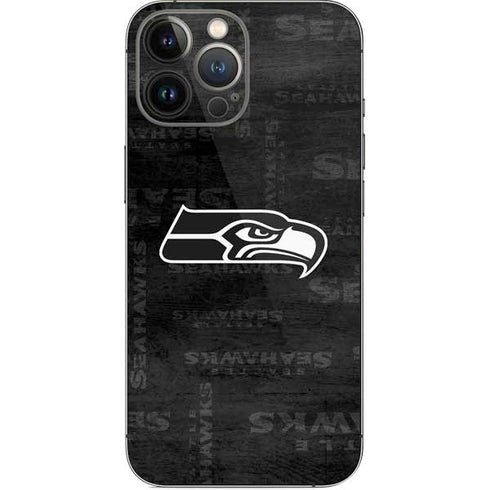 NFL Seattle Seahawks Black & White iPhone 15 Pro Max Skin