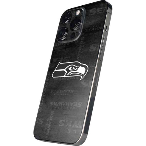 NFL Seattle Seahawks Black & White iPhone 15 Pro Max Skin