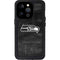 NFL Seattle Seahawks Black & White iPhone 15 Pro Waterproof Case