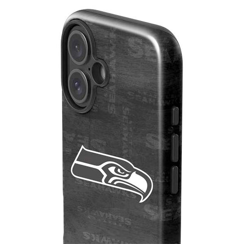 NFL Seattle Seahawks Black & White iPhone 16 Plus Impact Case
