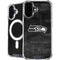 NFL Seattle Seahawks Black & White iPhone 16 Plus MagSafe Case