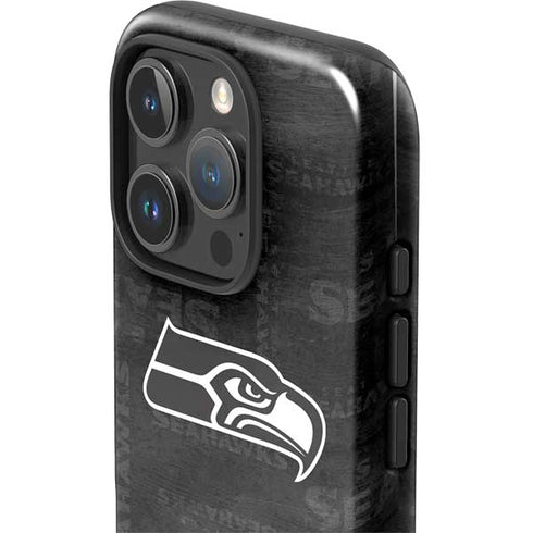 NFL Seattle Seahawks Black & White iPhone 16 Pro Impact Case