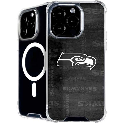 NFL Seattle Seahawks Black & White iPhone 16 Pro MagSafe Case