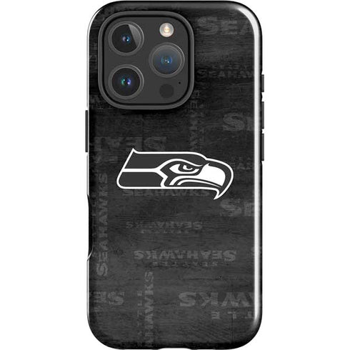 NFL Seattle Seahawks Black & White iPhone 16 Pro Max Impact Case