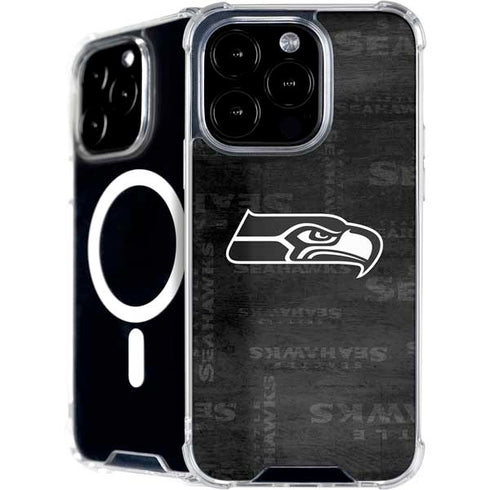 NFL Seattle Seahawks Black & White iPhone 16 Pro Max MagSafe Case