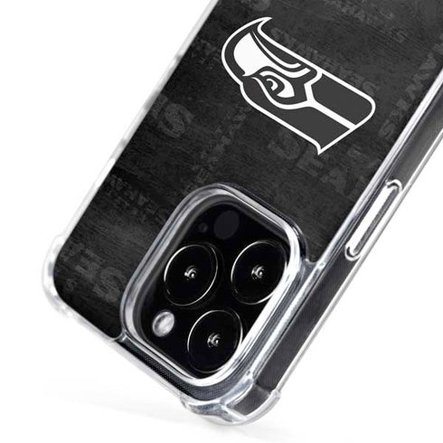 NFL Seattle Seahawks Black & White iPhone 16 Pro Max MagSafe Case