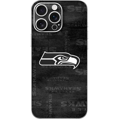 NFL Seattle Seahawks Black & White iPhone 16 Pro Max Skin