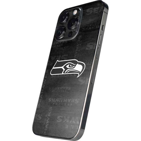 NFL Seattle Seahawks Black & White iPhone 16 Pro Skin