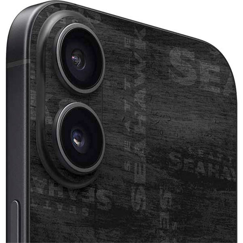 NFL Seattle Seahawks Black & White iPhone 16 Skin