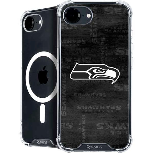 NFL Seattle Seahawks Black & White iPhone 16e MagSafe Case