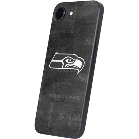 NFL Seattle Seahawks Black & White iPhone 16e Skin