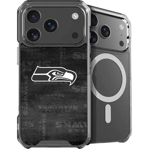 NFL Seattle Seahawks Black & White iPhone 18 Pro MagSafe Case
