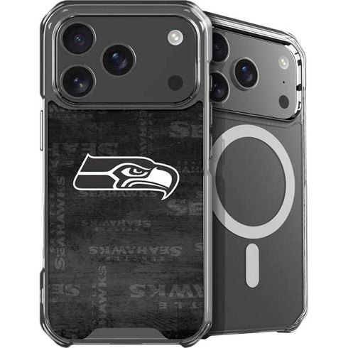 NFL Seattle Seahawks Black & White iPhone 18 Pro Max MagSafe Case