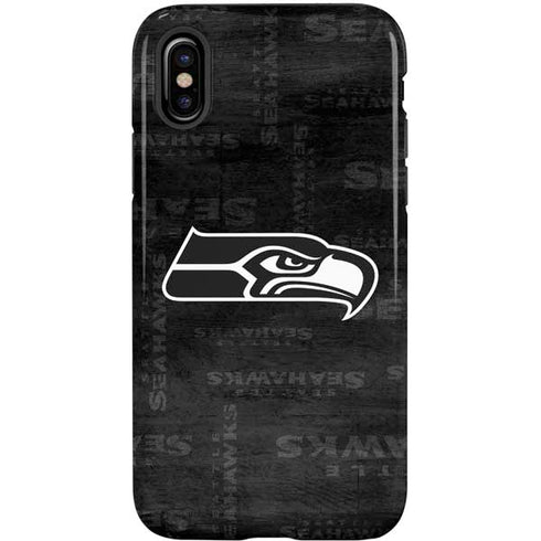 NFL Seattle Seahawks Black & White iPhone X Pro Case