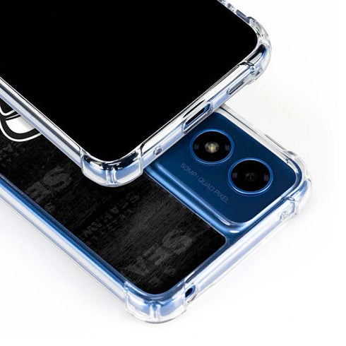 NFL Seattle Seahawks Black & White Moto G 5G (2024) Clear Case