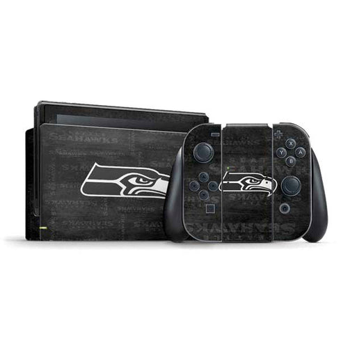 NFL Seattle Seahawks Black & White Nintendo Skins
