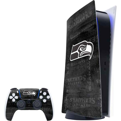 NFL Seattle Seahawks Black & White PlayStation PS5 Skins