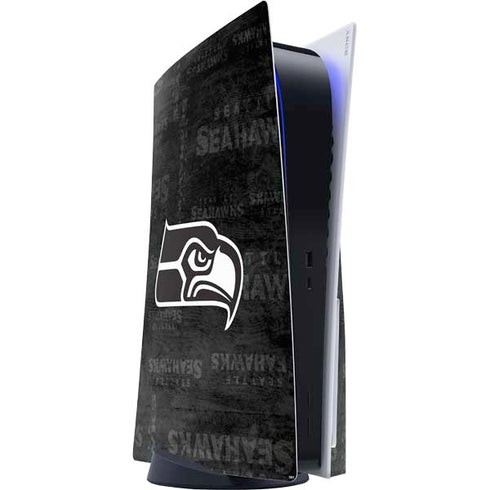 NFL Seattle Seahawks Black & White PlayStation PS5 Skins