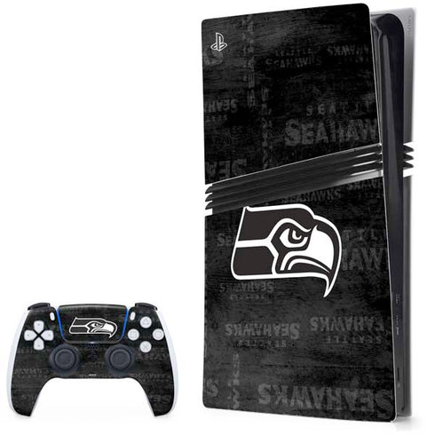 NFL Seattle Seahawks Black & White PlayStation PS5 Skins