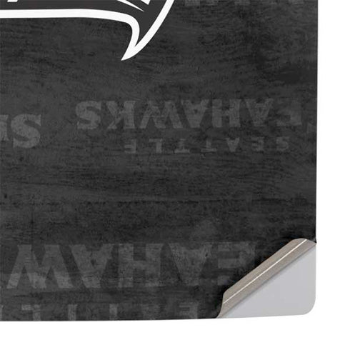 NFL Seattle Seahawks Black & White PS5 Pro Console Skin