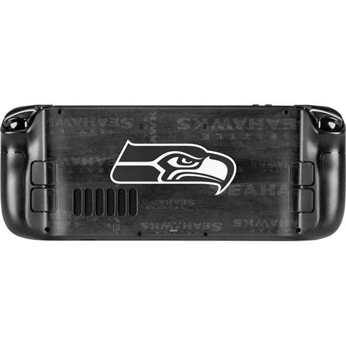 NFL Seattle Seahawks Black & White Steam Deck Handheld Gaming Computer OLED Skin