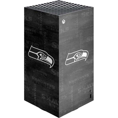 NFL Seattle Seahawks Black & White XBox Series X Digital Edition Console Skin