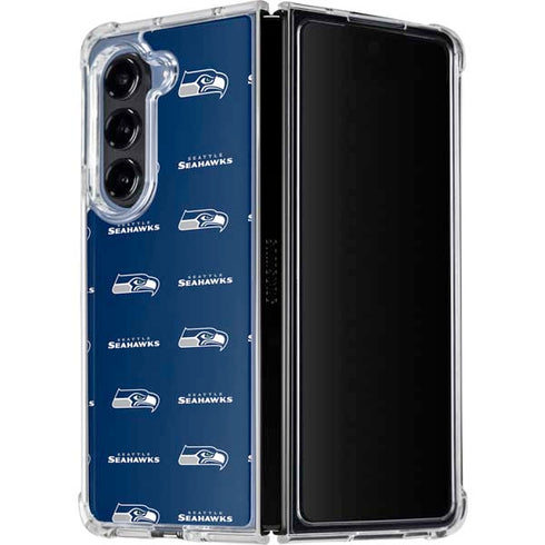 NFL Seattle Seahawks Blitz Series Galaxy Z Fold5 5G Clear Case