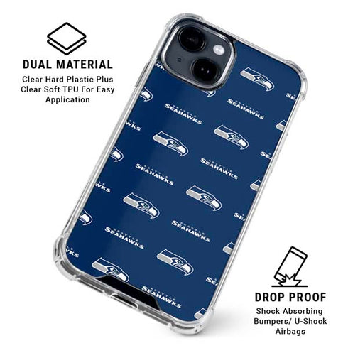 NFL Seattle Seahawks Blitz Series iPhone 15 Clear Case