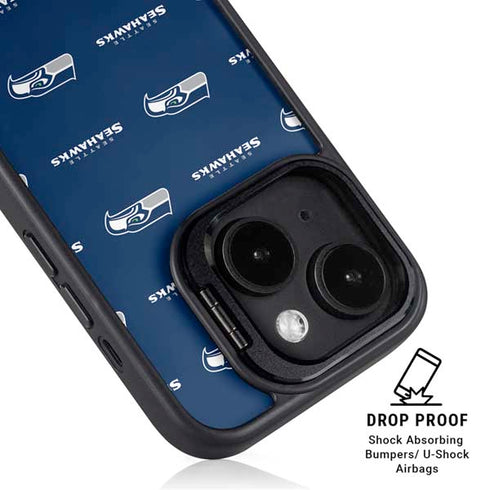 NFL Seattle Seahawks Blitz Series iPhone 15 Kickstand Case