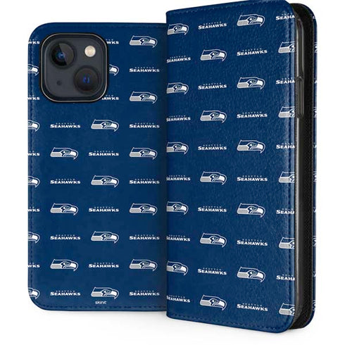 NFL Seattle Seahawks Blitz Series iPhone 15 Plus Folio Case