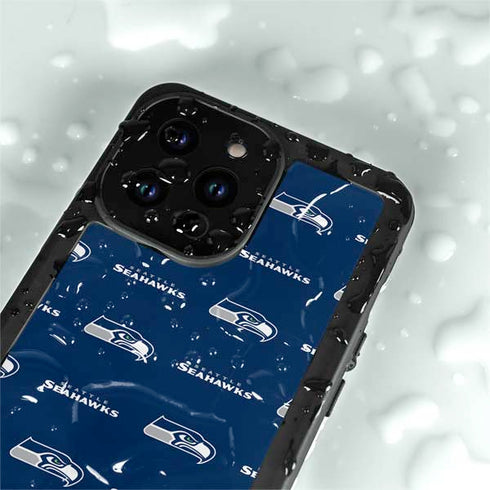 NFL Seattle Seahawks Blitz Series iPhone 15 Pro Waterproof Case