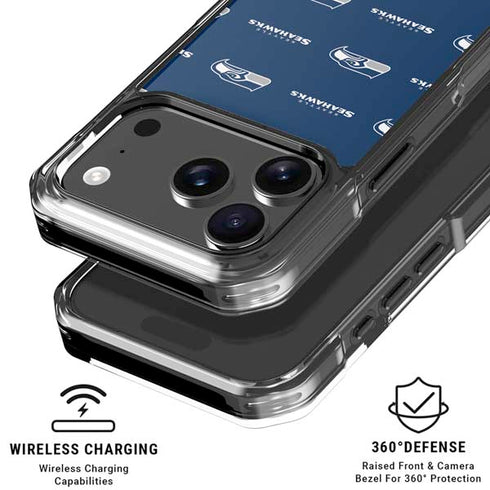 NFL Seattle Seahawks Blitz Series iPhone 18 Pro Clear Case