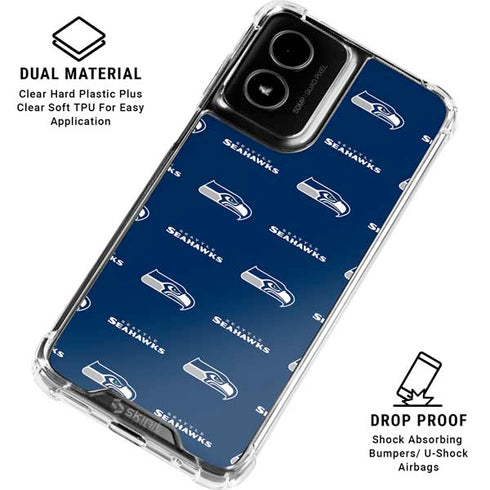 NFL Seattle Seahawks Blitz Series Moto G Power 5G (2024) Clear Case