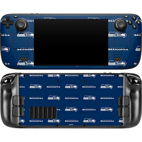 NFL Seattle Seahawks Blitz Series Steam Deck Handheld Gaming Computer OLED Skin