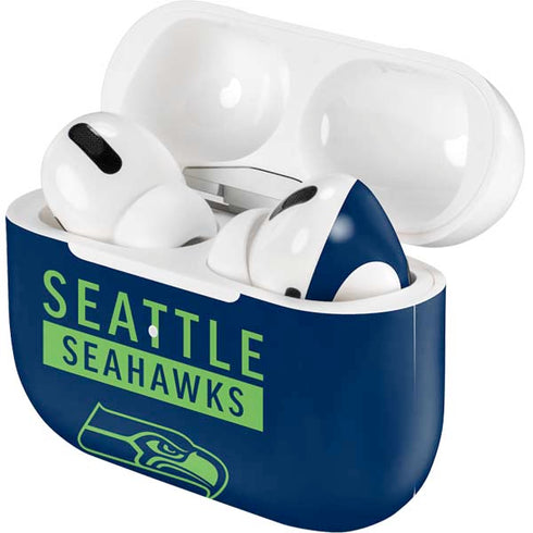 NFL Seattle Seahawks Blue Performance Series AirPods Skins